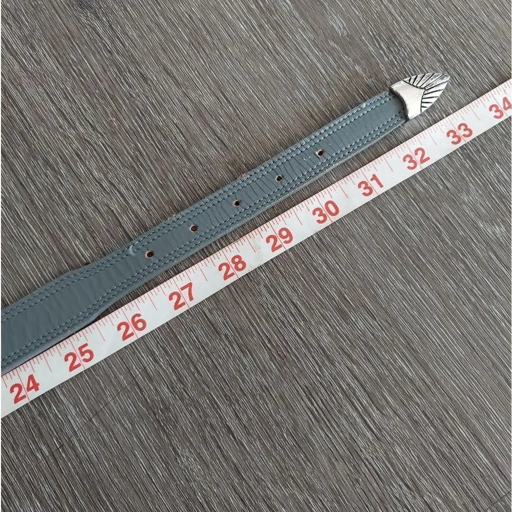 Nocona Gray Leather Belt 28